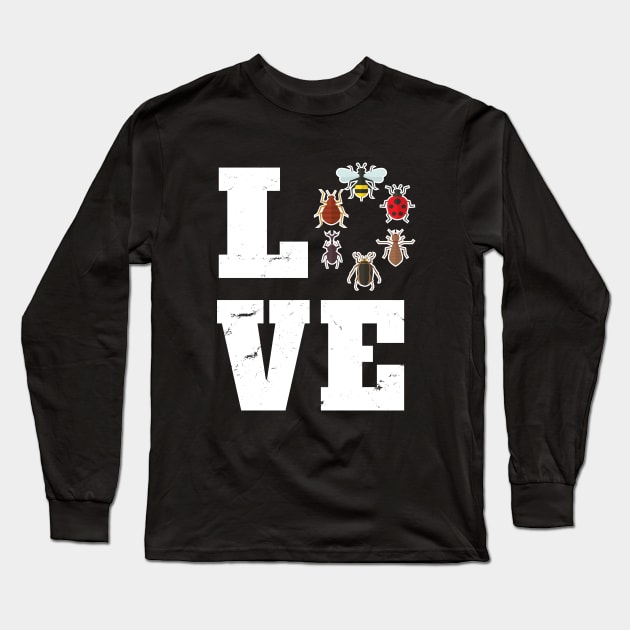 Bug - I Love Bugs Long Sleeve T-Shirt by Kudostees